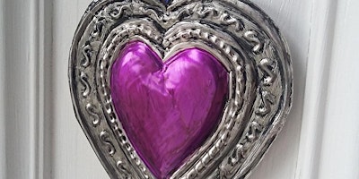 Metal embossed heart craft workshop primary image