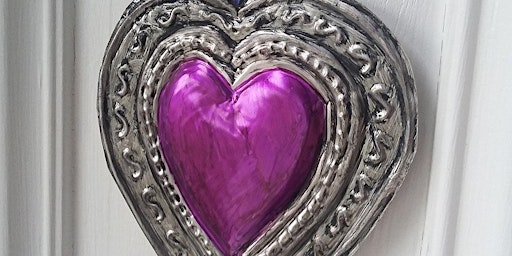 Metal embossed heart workshop - corazón mexicano primary image