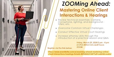 Imagen principal de ZOOMing Ahead: Mastering Online Client Interactions & Hearings