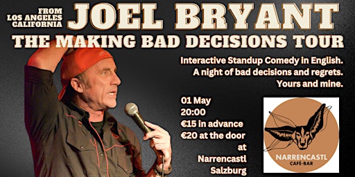 Primaire afbeelding van From Los Angeles - JOEL BRYANT - Interactive Standup Comedy in English