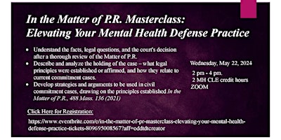 Primaire afbeelding van In the Matter of P.R. Masterclass:  Elevating Your Mental Health Casework