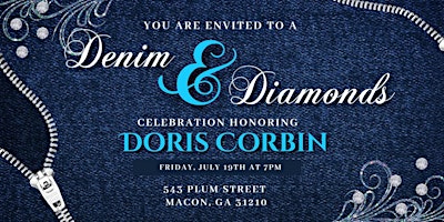 Imagem principal do evento Doris Corbin Denim & Diamonds Heavenly Birthday Kick Off Party