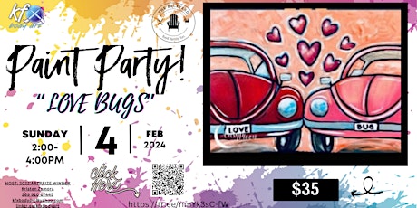 "Love Bug" Canvas Paint Party primary image