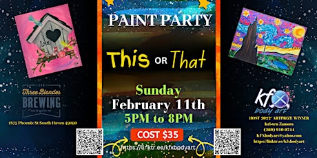"THIS or THAT" Canvas Paint Party primary image