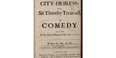 Public reading of Aphra Behn’s play The City-Heiress primary image