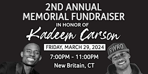 Imagem principal do evento Kadeem Carson Memorial Fundraiser 2024
