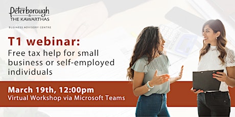 T1 webinar: Free tax help for small business or self-employed individuals primary image