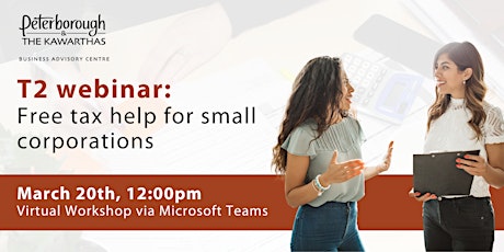 T2 webinar: Free tax help for small corporations primary image