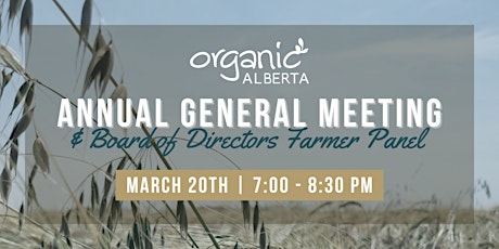 Image principale de Organic Alberta - Annual General Meeting