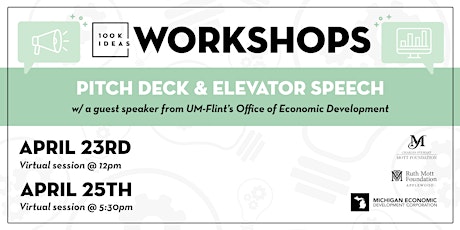 Pitch Deck & Elevator Speech Workshop (Virtual)