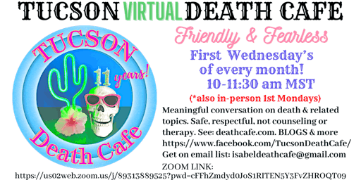 Tucson Friendly & Fearless Death Cafe - Virtual primary image