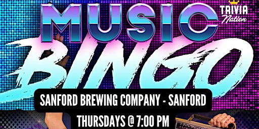 Music Bingo at  Sanford Brewing Company - Sanford - $100 in prizes!! primary image
