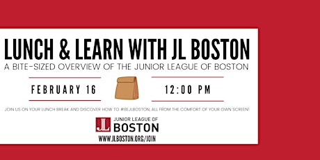 Image principale de Lunch & Learn: A Bite-Sized Overview of the Junior League of Boston