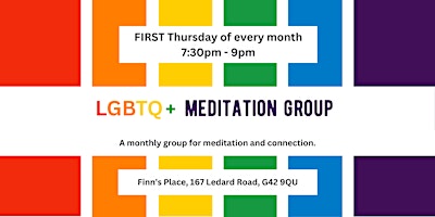 Imagem principal do evento LGBTQ+ monthly meditation group: April 4th