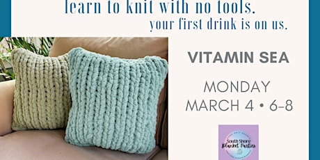 Chunky Knit Pillow Party - Vitamin Sea 3/4 primary image