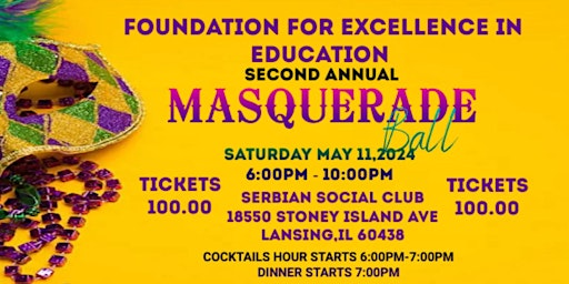 Imagem principal do evento FOUNDATION FOR EXCELLENCE IN EDUCATION SECOND ANNUAL MASQUERADE BALL