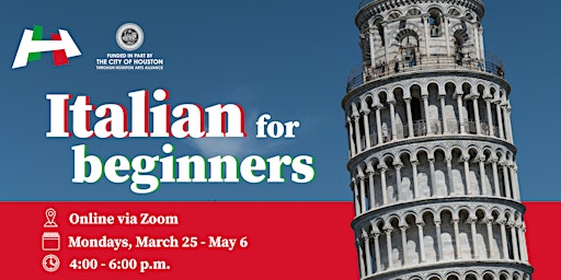 Italian for Beginners - A1S1 (Online) primary image