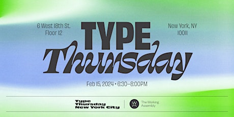 Imagem principal de TypeThursdayNYC Feb 15