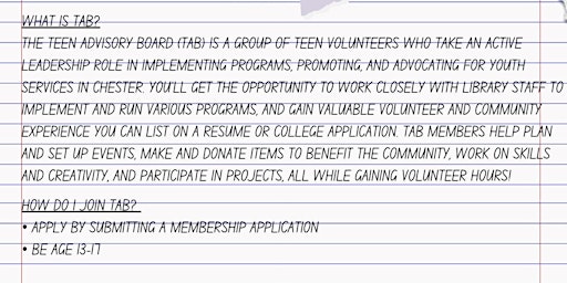 Teen Advisory Board (TAB)  primärbild