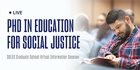 Primaire afbeelding van PhD in Education for Social Justice - Virtual Info Session