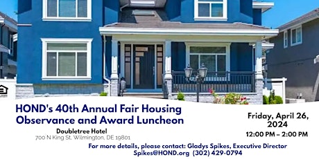 HOND's 40th Annual Fair Housing Observance and Award Luncheon