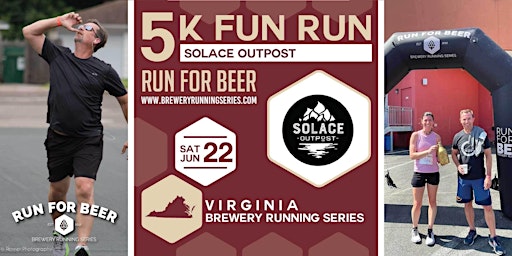 Imagem principal do evento 5k Beer Run x Solace Outpost  | 2024 Virginia Brewery Running Series