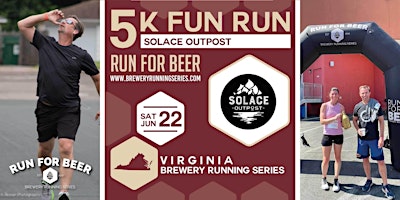 Imagem principal do evento 5k Beer Run x Solace Outpost  | 2024 Virginia Brewery Running Series