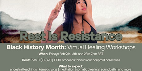Imagen principal de Rest Is Resistance Virtual Workshop #1 | Healing the Blueprint