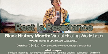 Rest Is Resistance Virtual Workshop #3 | Cleanse.Conjure.Create primary image