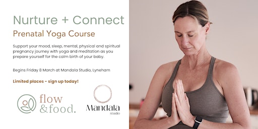 Imagem principal do evento Nurture and Connect Prenatal Yoga Course