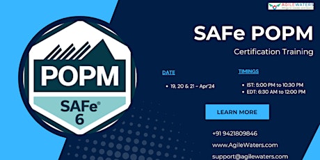 SAFe POPM Certification Training
