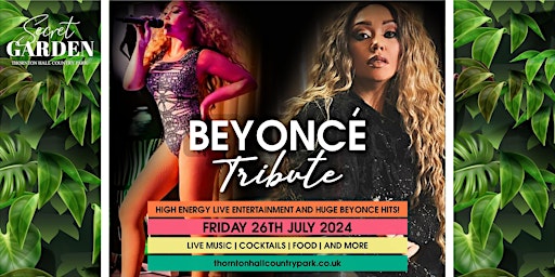 Imagem principal do evento SECRET GARDEN - Beyonce Tribute