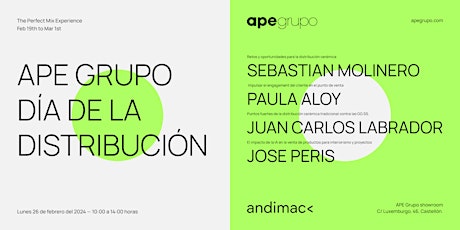 Imagen principal de Día de la distribución con ANDIMAC - APE Grupo | The Perfect Mix Experience