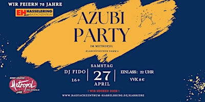 Imagem principal do evento Azubi Party - 75 Jahre Hasselbring