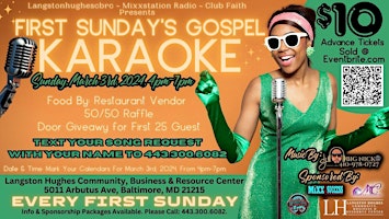 Primaire afbeelding van FIRST SUNDAY'S GOSPEL KARAOKE