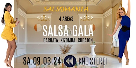 Hauptbild für Salsa Gala mit Salsa, Bachata & Kizomba Workshops & Party auf 4 Dancefloors