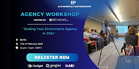 [Berlin Agency Workshop] Scaling Your Ecommerce Agency in 2024 primary image