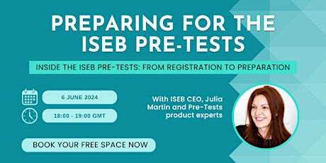 Hauptbild für Preparing for the 2024-25 ISEB Pre-Tests: Webinar for parents and guardians