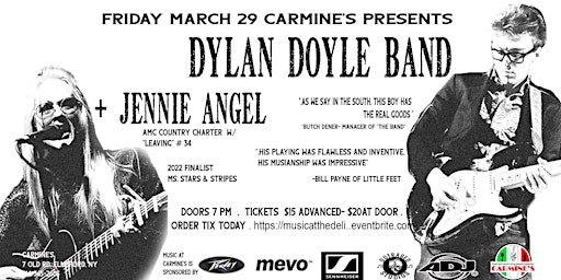 Primaire afbeelding van Dylan Doyle Band + Jennie  Angel Live at Carmine's