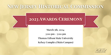 New Jersey Historical Commission 2023 Award Ceremony primary image