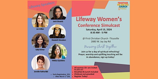 Hauptbild für Lifeway Women's Simulcast at First Christian Church, Titusville