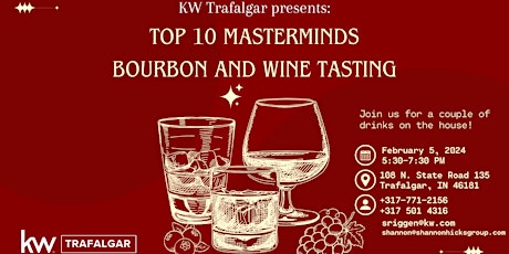 Top 10 Mastermind Bourbon & Wine Tasting primary image