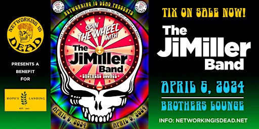 Imagem principal do evento Spin the Wheel with the JiMiller Band