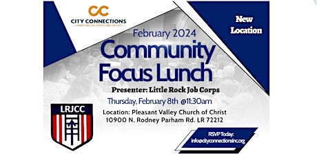 Imagem principal do evento Community Focus Lunch (Feb. 2024)