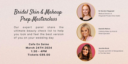 Hauptbild für Bridal Skin, Makeup & Hair Prep Masterclass- The Bridal Beauty Checklist!