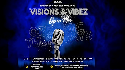 Visions & Vibez Open Mic