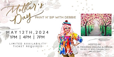 Imagem principal do evento Mother's Day Paint n' Sip with Debbie the Drag Queen