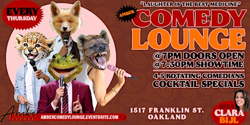 Primaire afbeelding van Comedy Night in Oakland at Amber Lounge