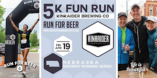 Primaire afbeelding van 5k Beer Run x Kinkaider Brewing Co | 2024 Nebraska Brewery Running Series