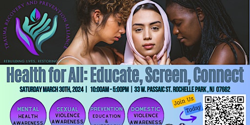 Imagen principal de TRAPA Inc. Presents Health for All: Educate, Screen, Connect